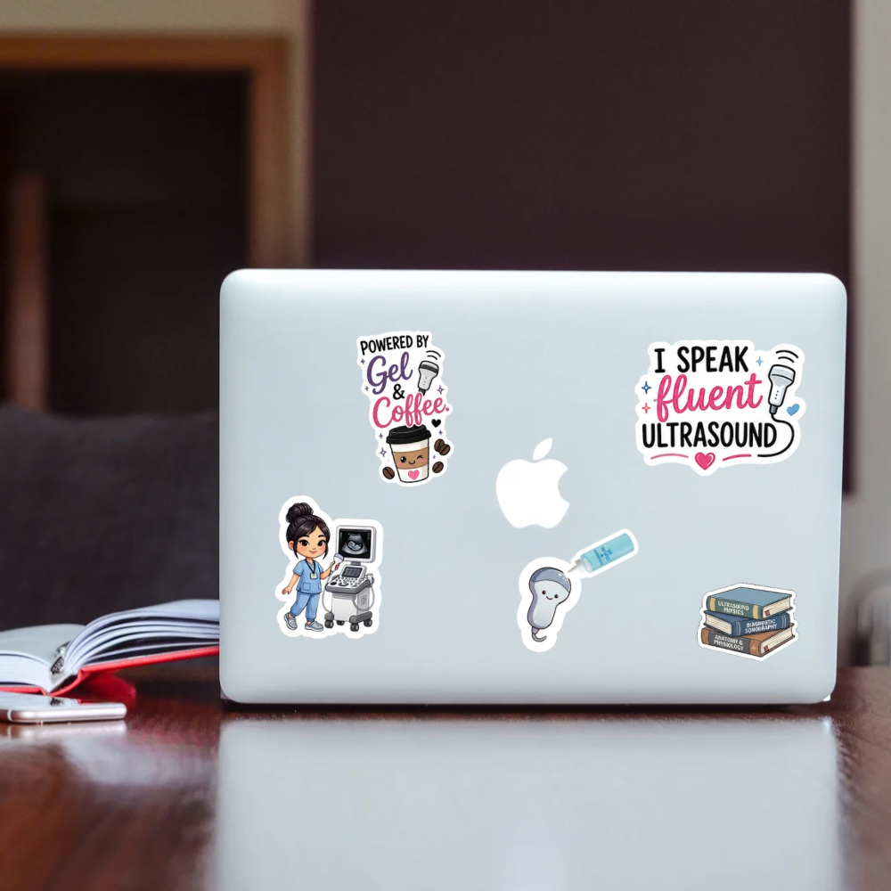 Ultrasound Technician Quotes Sticker | Sonographer Sayings | Diagnostic Medical Sonography Stickers | Printable Digital Download - Cute printable stickers designed for sonographers, ultrasound techs, and medical imaging professionals.